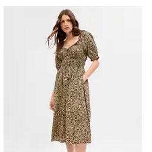 Gap Puff Sleeve Midi Dress